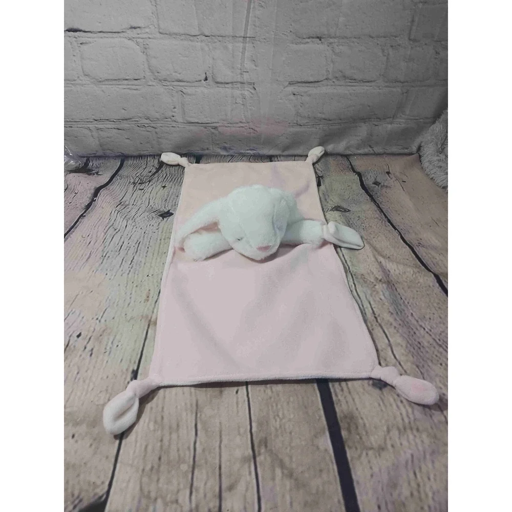 Carter's Plush Bunny Lovey Rattle‎ Pacifier Holder Security Blanket Rabbit 12